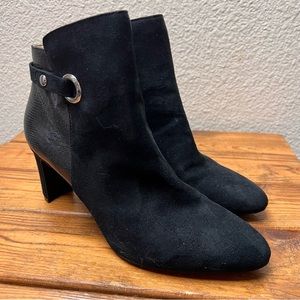 LIFE STRIDE Sz 9M Black Heeled Booties All Man Made